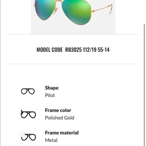 Ray Ban Aviator Sunglasses - Picture 3 of 4